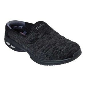 Skechers Womens 8.5 M Black Knit Sneaker Clog